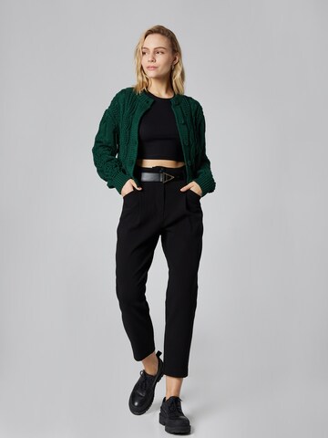 Guido Maria Kretschmer Women Regular Trousers with creases 'Stina' in Black