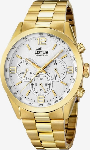 Lotus Analoog horloge in Zilver: voorkant