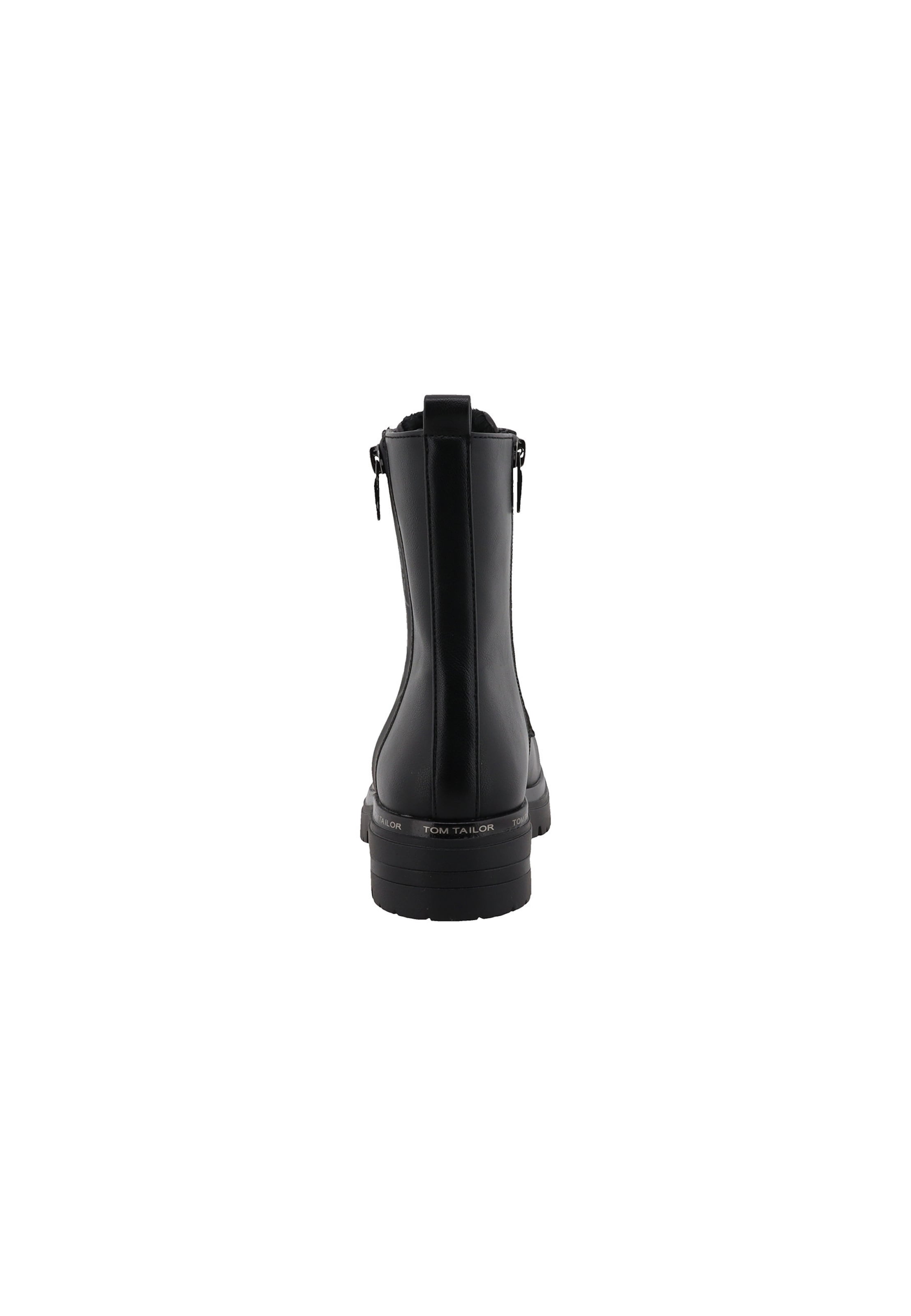 TOM TAILOR Schnürstiefelette in Schwarz