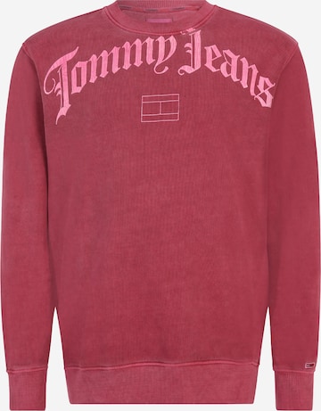 Tommy Jeans PlusSweater majica - crvena boja: prednji dio