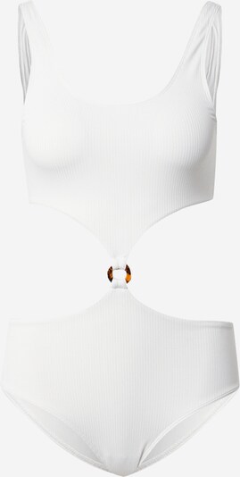 Monki Badeanzug in braun / honig / weiß, Produktansicht