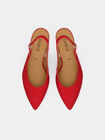 GABOR Lodičky s otvorenou pätou - Červená