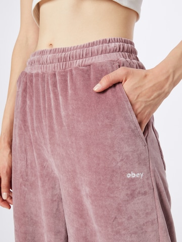 Wide Leg Pantalon 'Enzo' Obey en rose