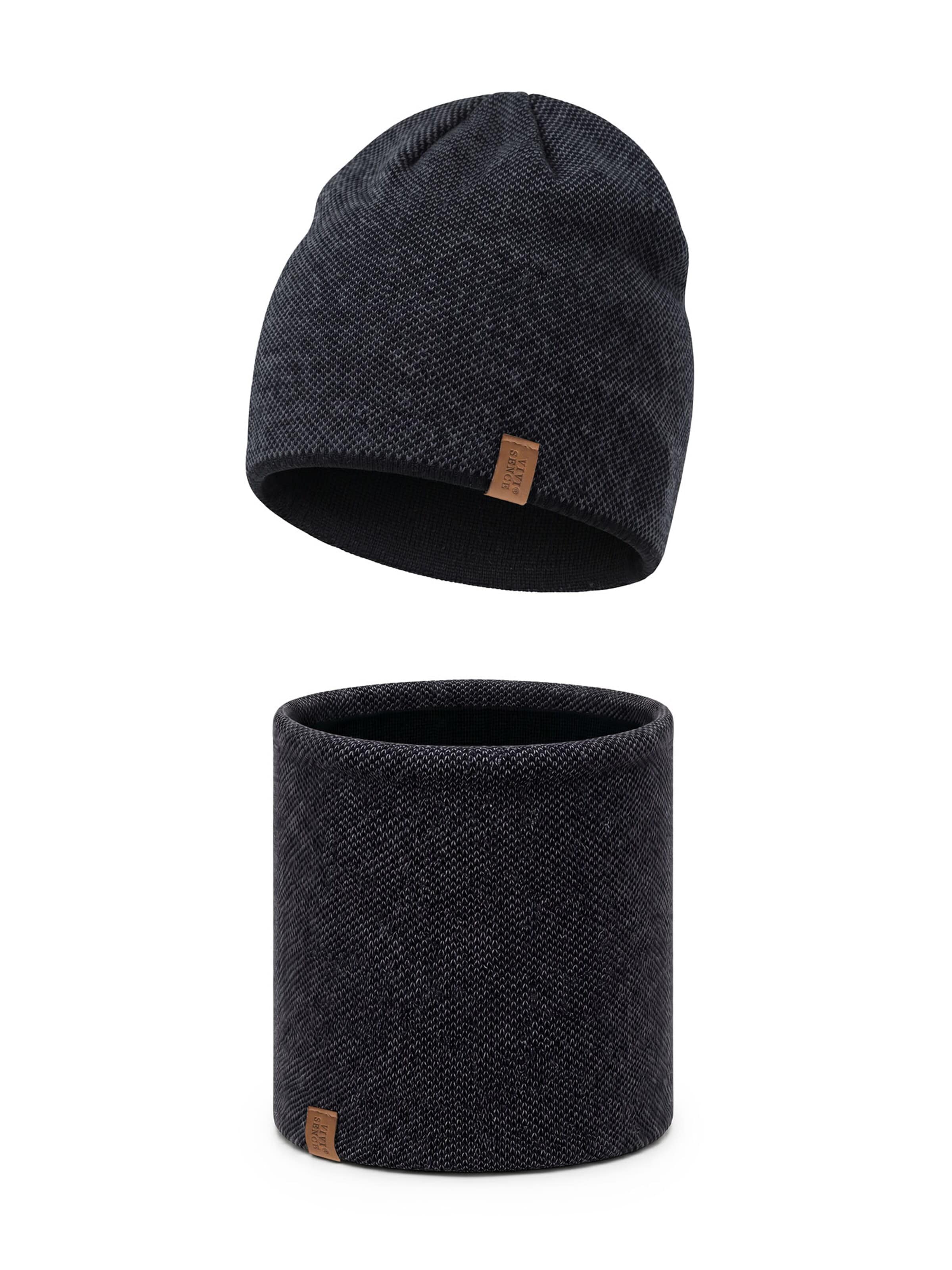 Vivisence Beanie 'M7008 KMPL' in Black: front