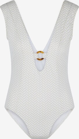 LingaDore Swimsuit in White: front