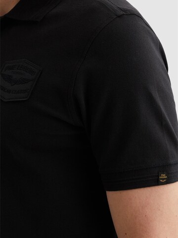 PME Legend T-shirt 'Polo shirt with badges and ribbed collar' i blå