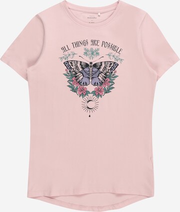 T-Shirt 'VIX' NAME IT en rose : devant