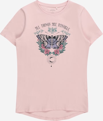 NAME IT T-shirt 'VIX' i rosa: framsida