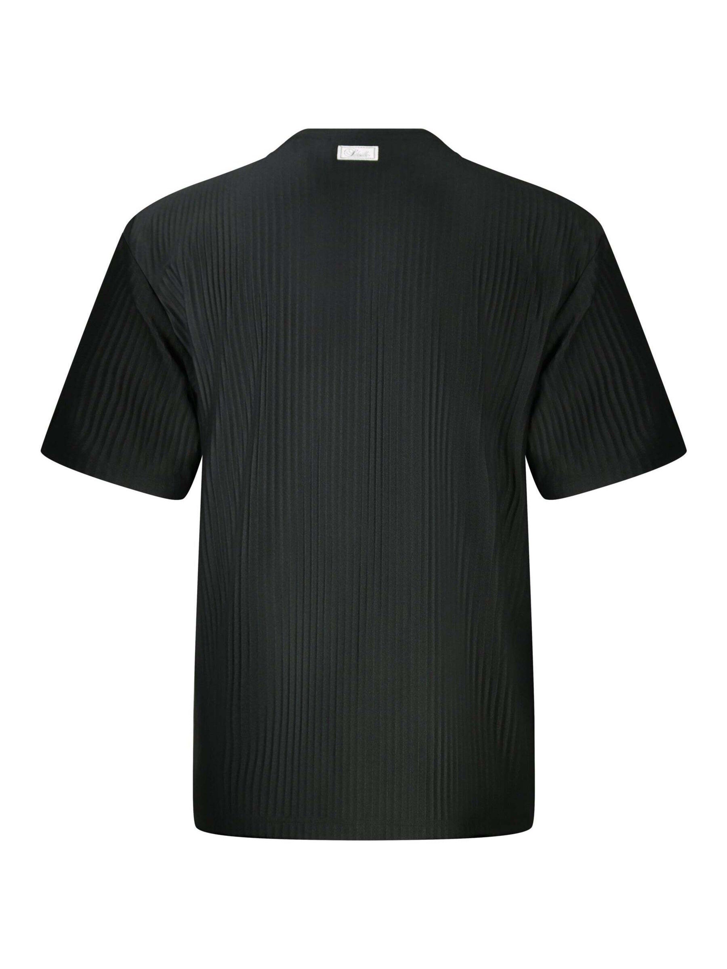 Maglietta 'Plisse' di SikSilk in nero