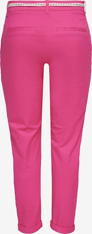 rožinė ONLY Prigludęs „Chino“ stiliaus kelnės 'BIANA'