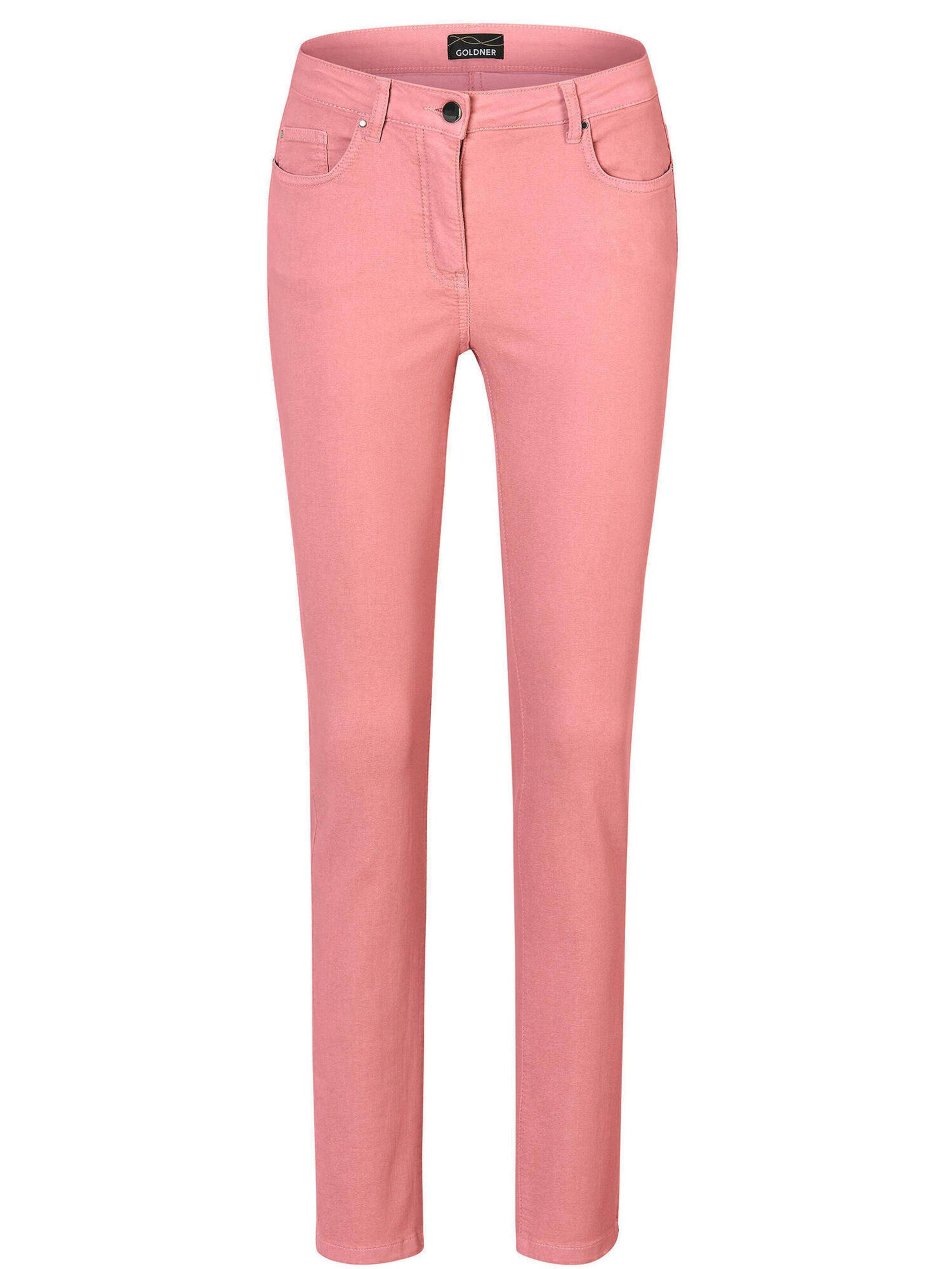 Skinny Jean 'BELLA ' Goldner en rose : devant