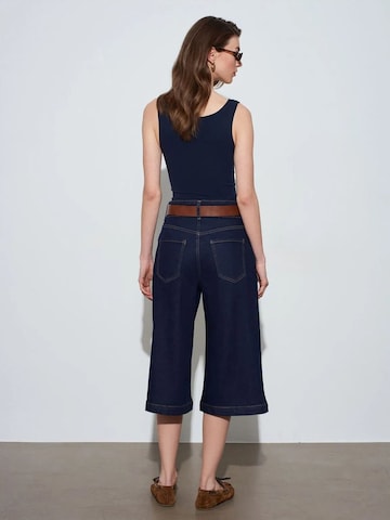 Dilvin Wide leg Pants in Blue