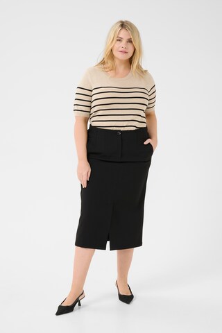 KAFFE CURVE Rok 'Elia' in Zwart