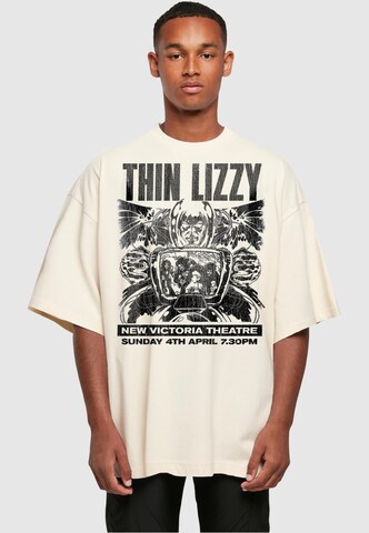 Merchcode T-Shirt 'Thin Lizzy - New Victoria Theatre' in Weiß: Vorderseite