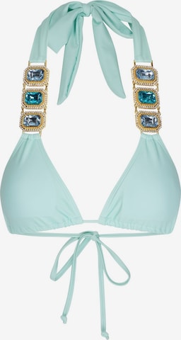 Moda Minx Triangel Bikinitop 'Boujee' in Blauw: voorkant