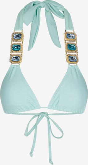 Moda Minx Bikinitop 'Boujee' in de kleur Turquoise / Goud / Jade groen, Productweergave