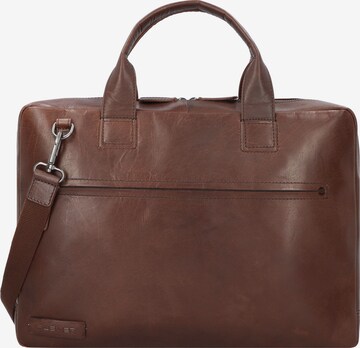 Plevier Document Bag in Brown: front