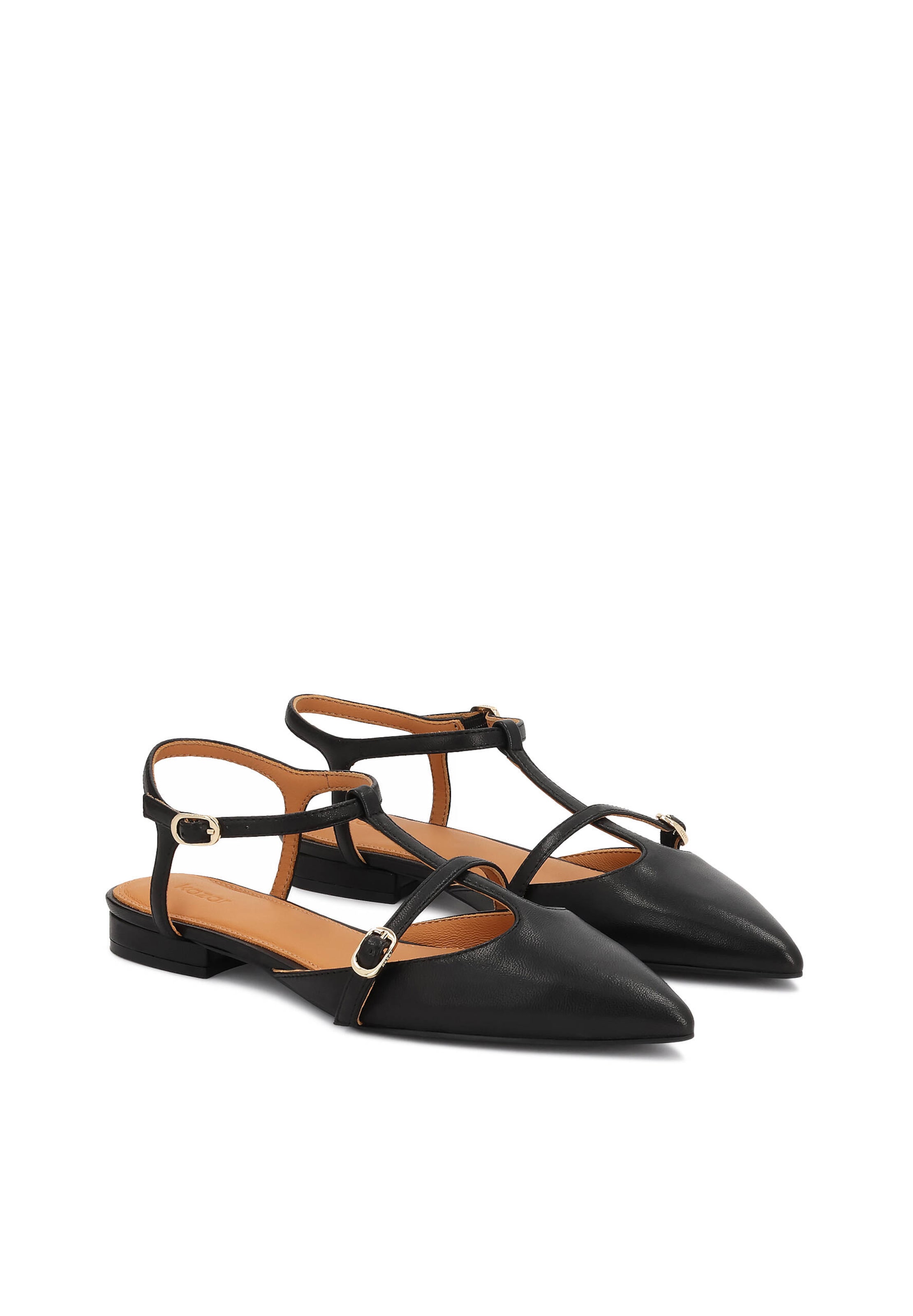 Balerini cu curea glezna de la Kazar pe negru