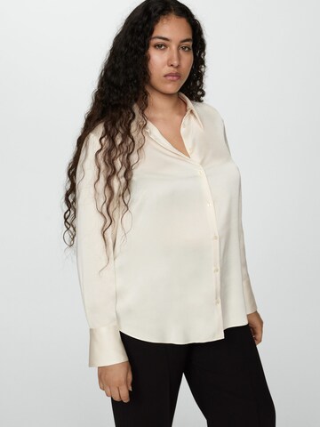 MANGO Blus 'IDEALE' i vit: framsida