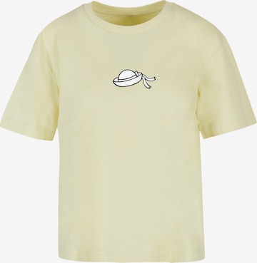 F4NT4STIC Shirt 'Alice im Wunderland Heroes of Childhood' in Gelb: Vorderseite