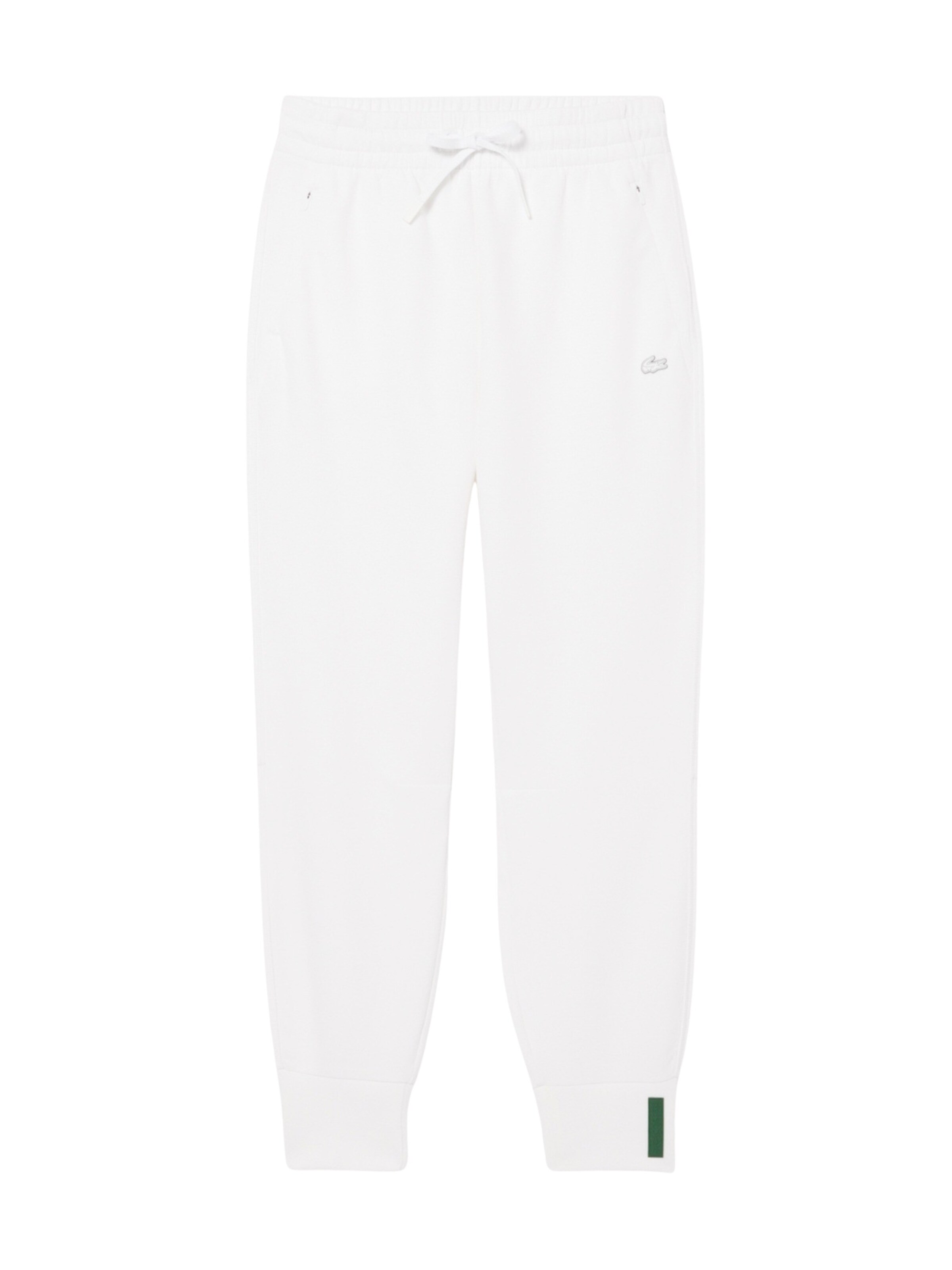 LACOSTE Tapered Sportsbukser i hvid: forside