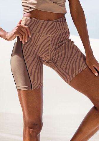Skinny Pantalon de sport LASCANA ACTIVE en marron