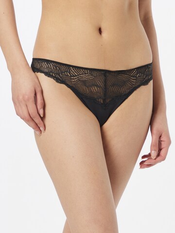 Calvin Klein Underwear Thong in Black: front