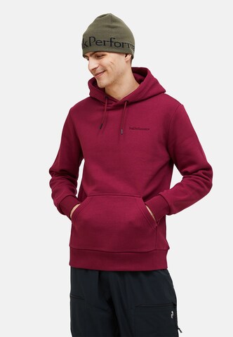 PEAK PERFORMANCE Sweatshirt in Rood: voorkant