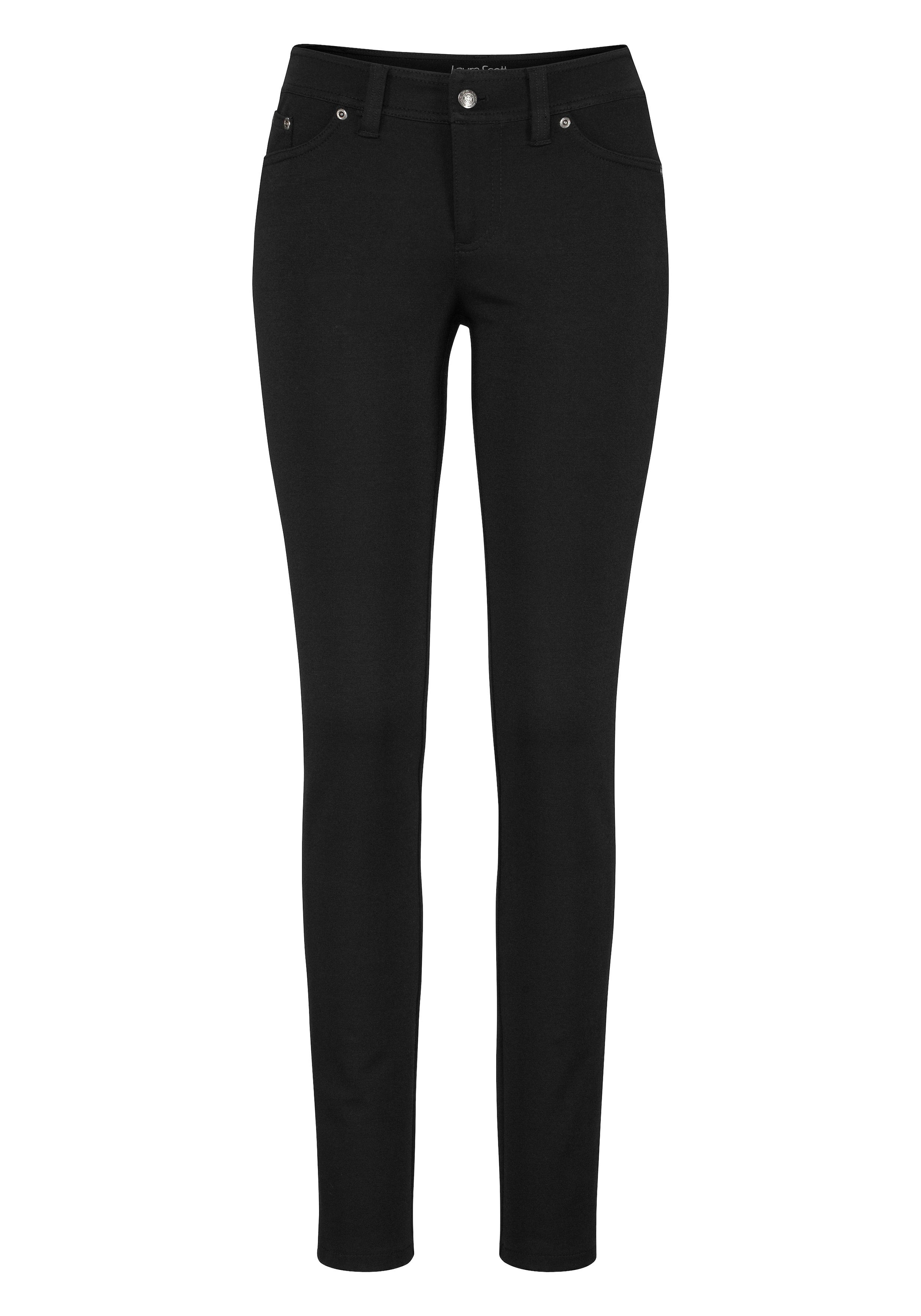 LAURA SCOTT Skinny Hose in Schwarz: Vorderseite
