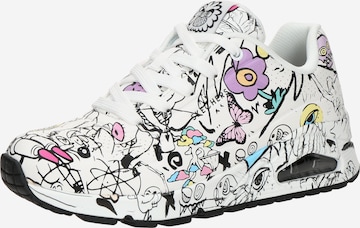 Sneaker bassa 'Uno' di SKECHERS in bianco: frontale