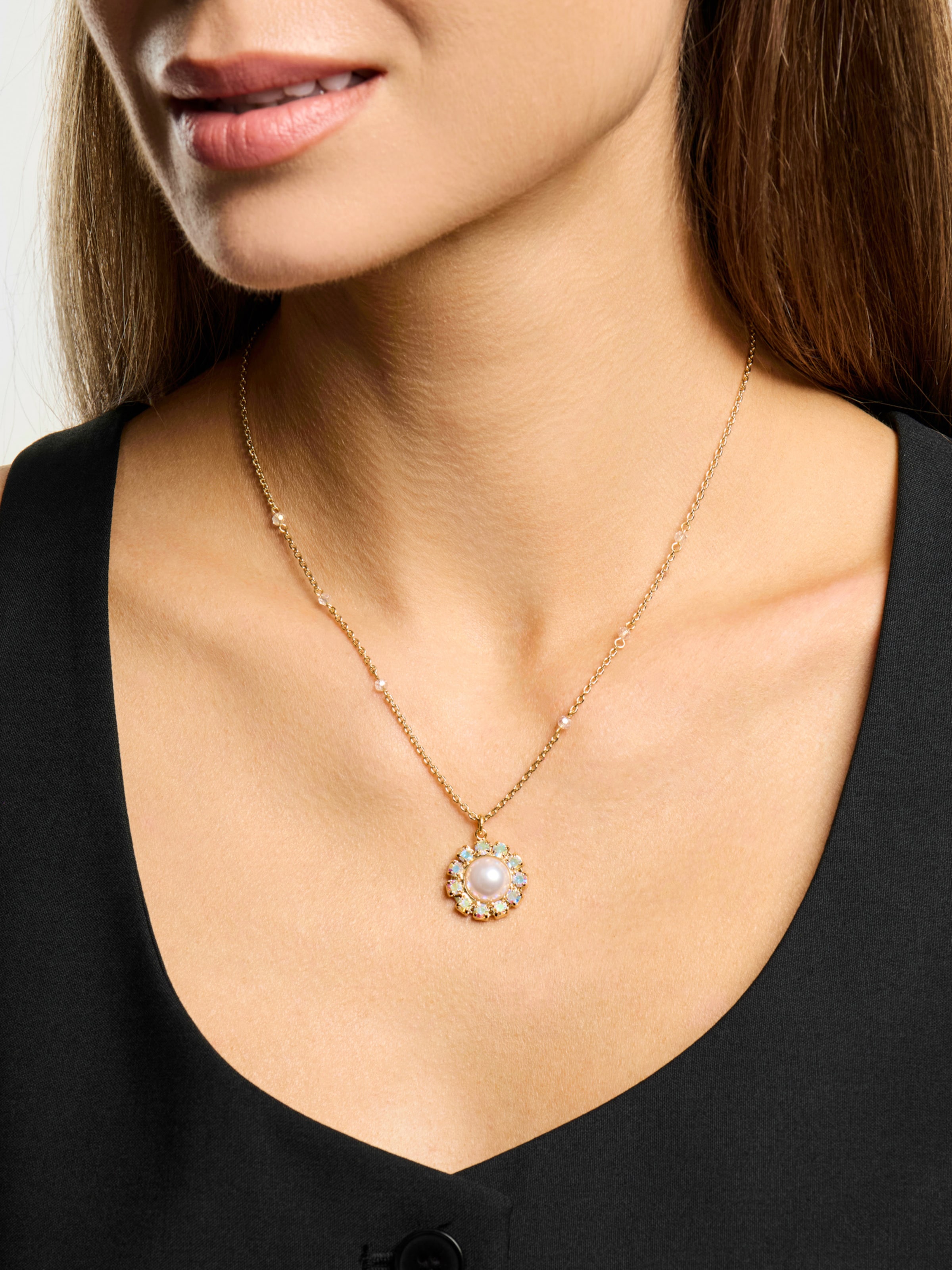 A&C Oslo – Nordic Design Jewellery Ketting 'Tone Damli - Highlights - AB' in Goud: voorkant