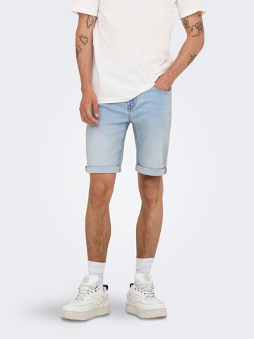 ONLY Baggy Trousers 'ply' in Blue