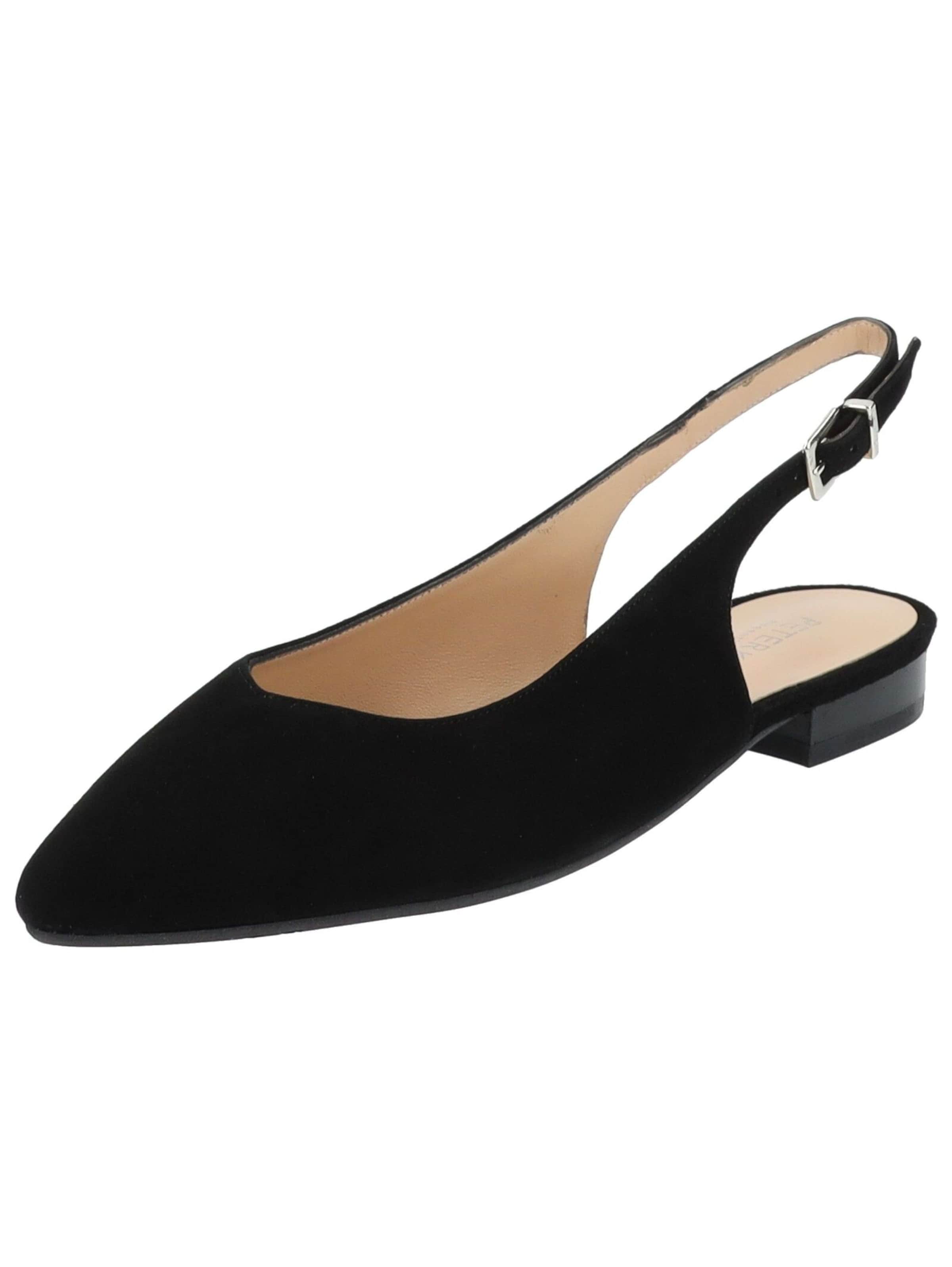 PETER KAISER Strap ballerina in Black: front