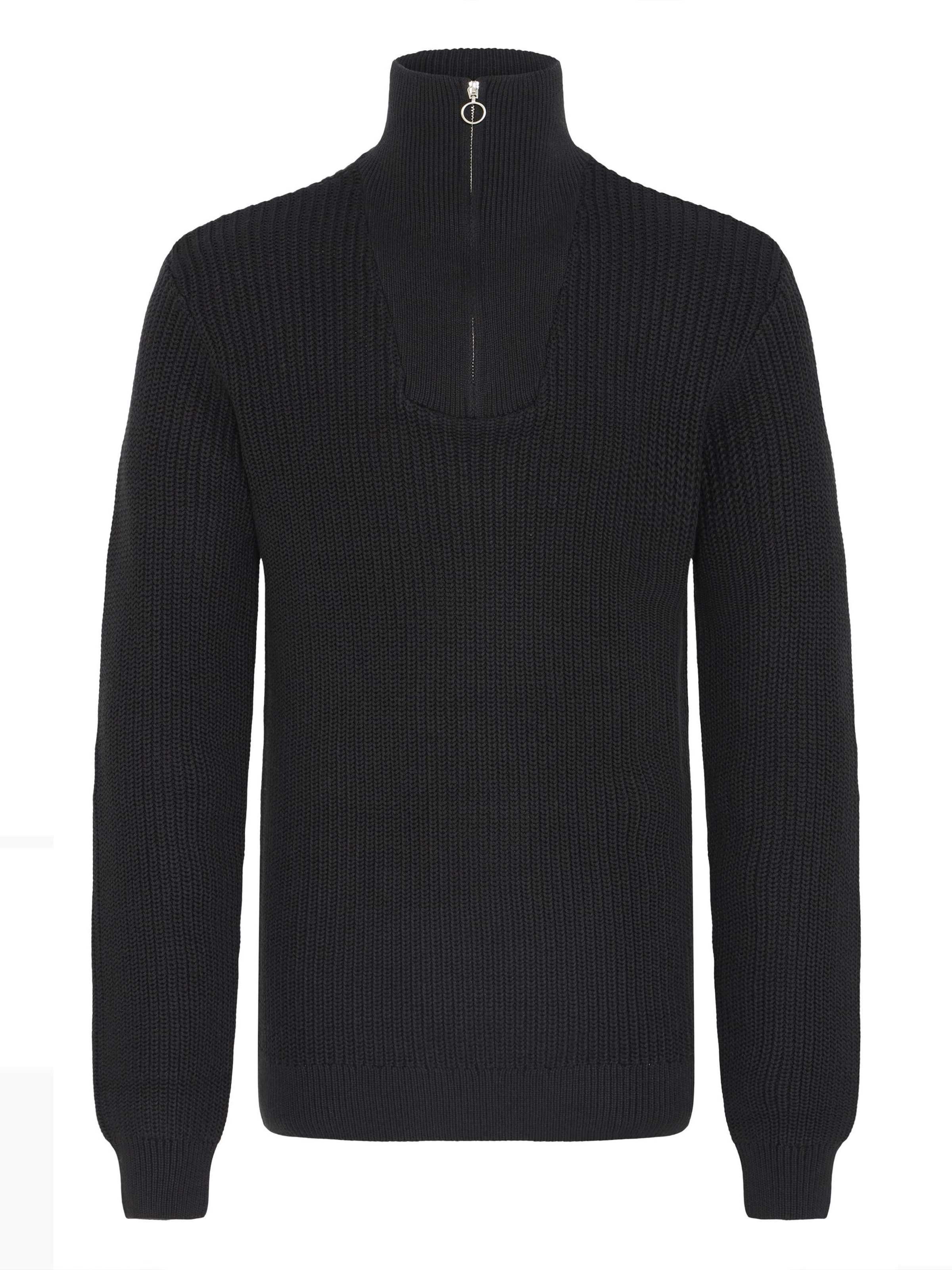 BLEND Kampsun 'BHDeno', värv must: eest vaates