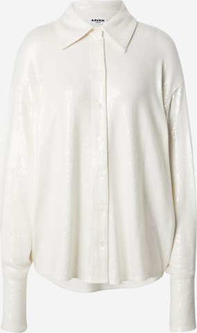 KAVAZI Shirt 'SEQUINS' in White: front