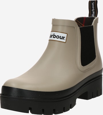Bottes en caoutchouc 'Halton' Barbour en beige : devant