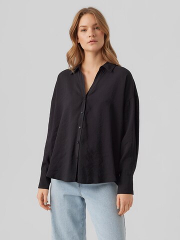 VERO MODA Bluse 'QUEENY' i sort: forside