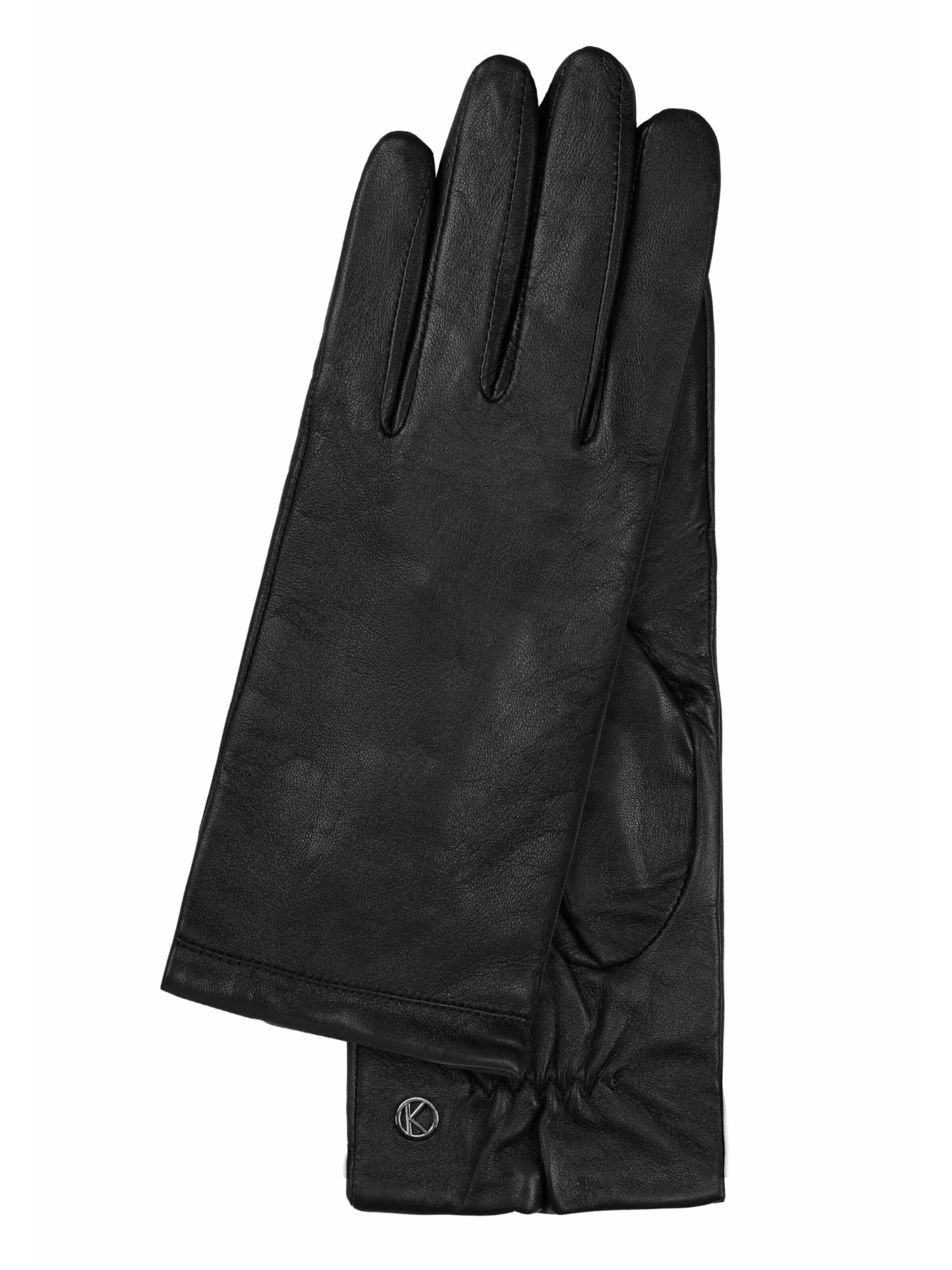 KESSLER Full Finger Gloves in Black: front