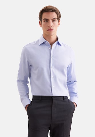Coupe slim Chemise business SEIDENSTICKER en bleu : devant