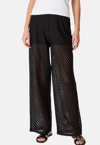 zero Regular Hose transparent mit Spitze in Schwarz: Vorderseite