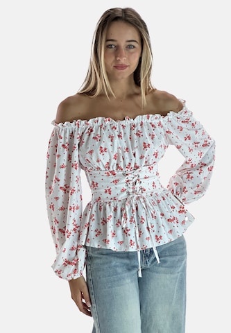 Elara Bluse i hvid: forside