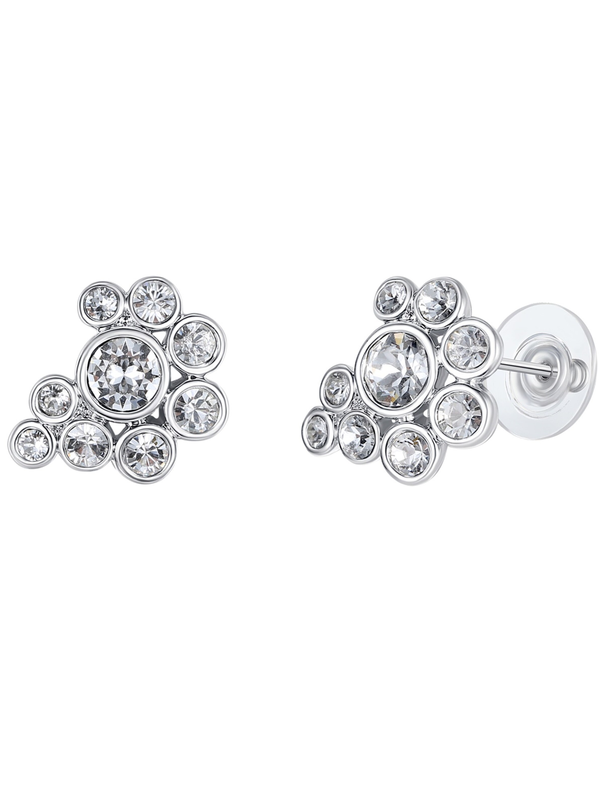 Boucles d'oreilles Lulu & Jane en argent : devant