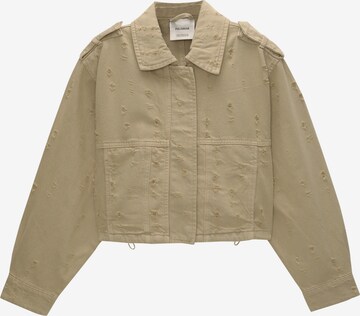 Giacca di mezza stagione di Pull&Bear in beige: frontale