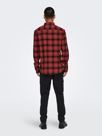 Only & Sons Regular fit Skjorta 'ONSMATT' i röd