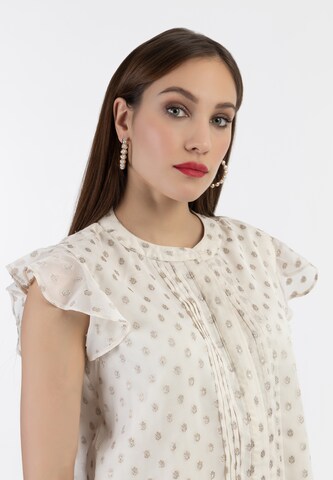 Camicia da donna 'Minya' di faina in bianco