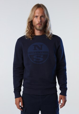 North Sails Sweatshirt in Blauw: voorkant