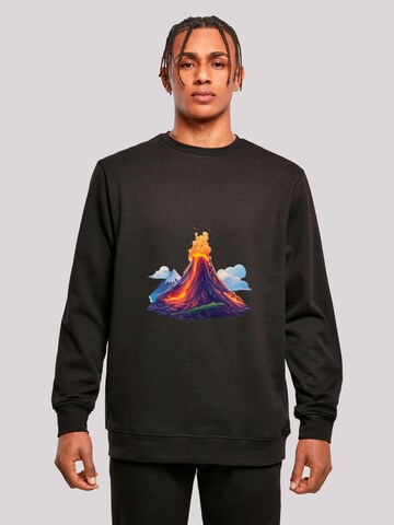 Sweat-shirt 'Vulkanausbruch' F4NT4STIC en noir : devant