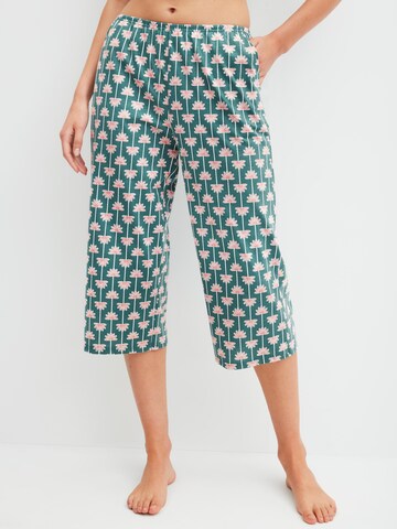 CALIDA Pyjamahose 'Favourites Beach'‌‌‌‌‌‌‌‌‌‌ in Grün