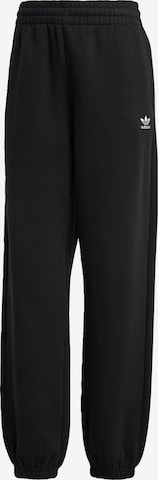 Effilé Pantalon 'Essentials Fleece' ADIDAS ORIGINALS en noir : devant