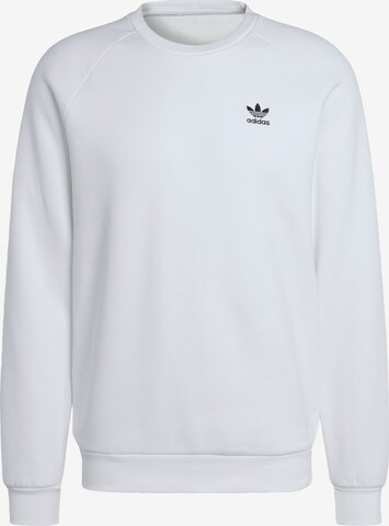 ADIDAS ORIGINALSSweater majica 'Trefoil Essentials ' - bijela boja: prednji dio